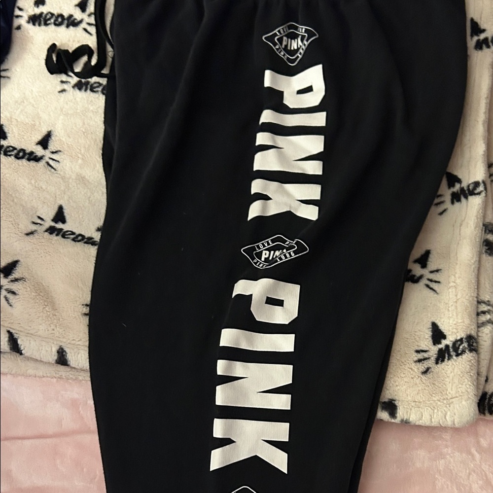 PINK Victoria's Secret Black Joggers